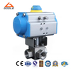 Pneumatic Threaded High Pressure Square Body 3-Way Ball Valve