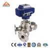 Electric Flanged Ends Y Type Three Way Ball Valve