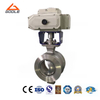 Motorized Flanged Ends Metal Seated V Port Segment Control Ball Valve
