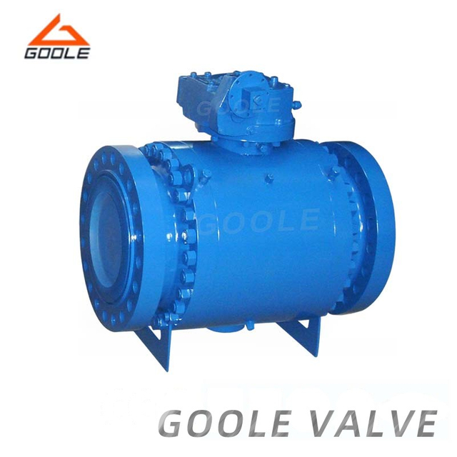 Three Pieces Cast Steel Trunnion Mounted Ball Valve