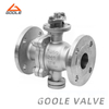 Cast Steel 2PCS Flanged Fixed High Platform Ball Valve
