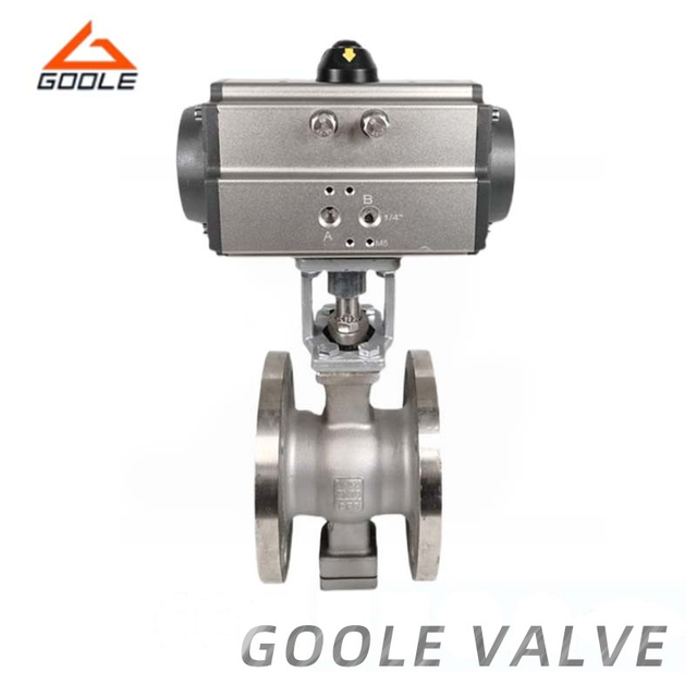 Pneumatic Wafer Metal Seated V Type Ball Valve