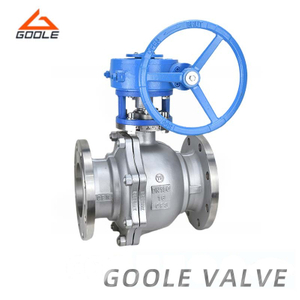 Gear Operated Side Entry 2PCS Flanged Floating Ball Valve