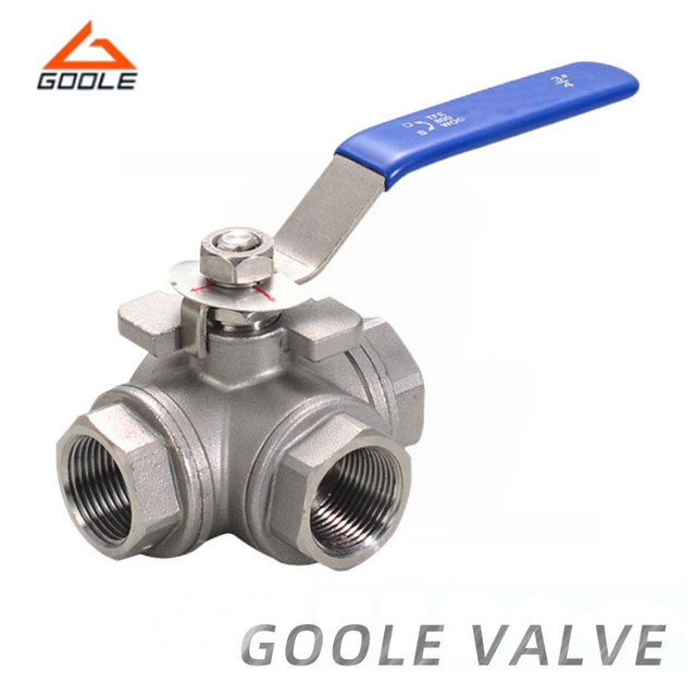Forged Steel Threaded Ends High Pressure Three Way Ball Valve