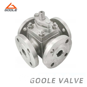 Cast Steel High Pressure Four Way Ball Valve