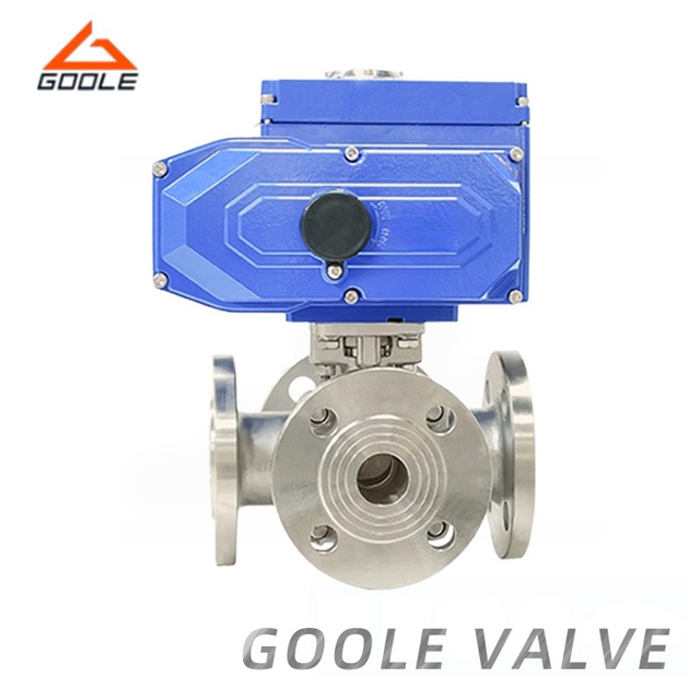 Electric Forged Stainless Steel Four Way Multi-Type Floating Ball Valve