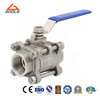 Three Pieces Metaled Seated Threaded Ball Valve