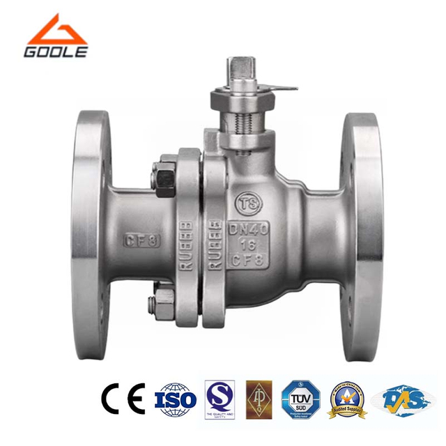 2 PCS Stainless Steel Flanged Floating Ball Valve