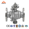 Cast Steel 2PCS Flanged Semi-Spherical Fixed High Platform Ball Valve