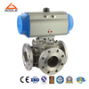 Pneumatic Flanged Ends Duplex Type Three Way Ball Valve