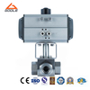 Pneumatic Actuated Threaded High Pressure Three-Way Ball Valve