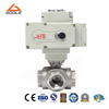 Electric Forged Stainless Steel 1000wog Threaded Three Way Ball Valve