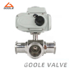 Electric Actuated Sanitary Quick Installation 3-Way Ball Valve