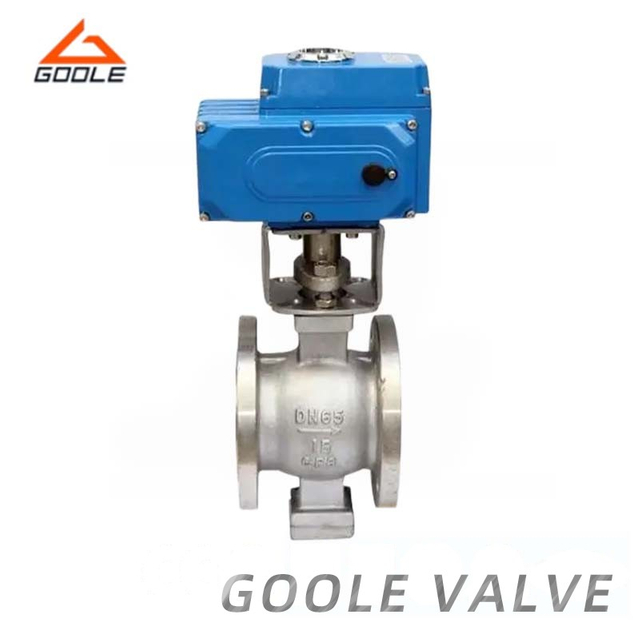 Electric Wafer Type Soft Seated V Port Segment Control Ball Valve