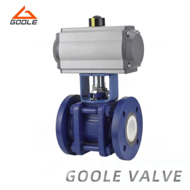 Pneumatic Actuated Three Pieces Ceramic Lined Floating Ball Valve