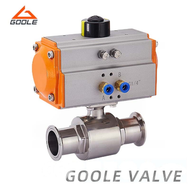 Pneumatic One Piece Sanitary Quick Installation Ball Valve