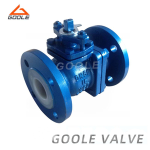 PTFE Flanged 2PCS Floating Ball Valve