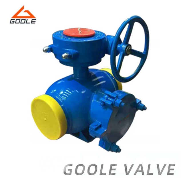 Gear Operated Fully Welded Strainer Ball Valve with Lock