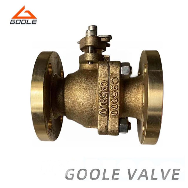 Bronze 2PCS Flanged Side Entry Floating Ball Valve
