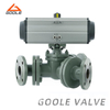 Pneumatic Actuated Y Port Three Way Ball Valve