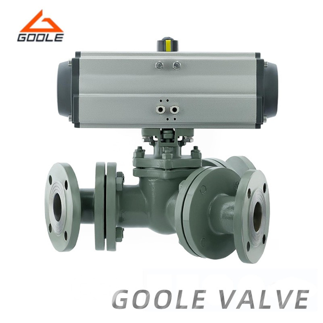 Pneumatic Y Port Three Way Ball Valve