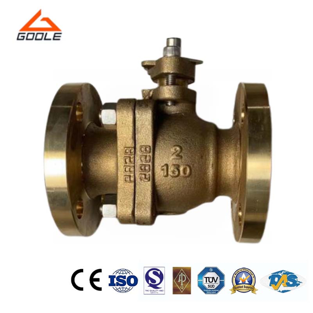 Brass/Bronze/Gunmetal Flanged Split 2 PCS Body Design Floating Ball Valve