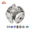 Manual Operated Four Way Multi Port Floating Ball Valve