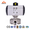 Pneumatic Forged Stainless Steel 1000wog Threaded Three Way Ball Valve