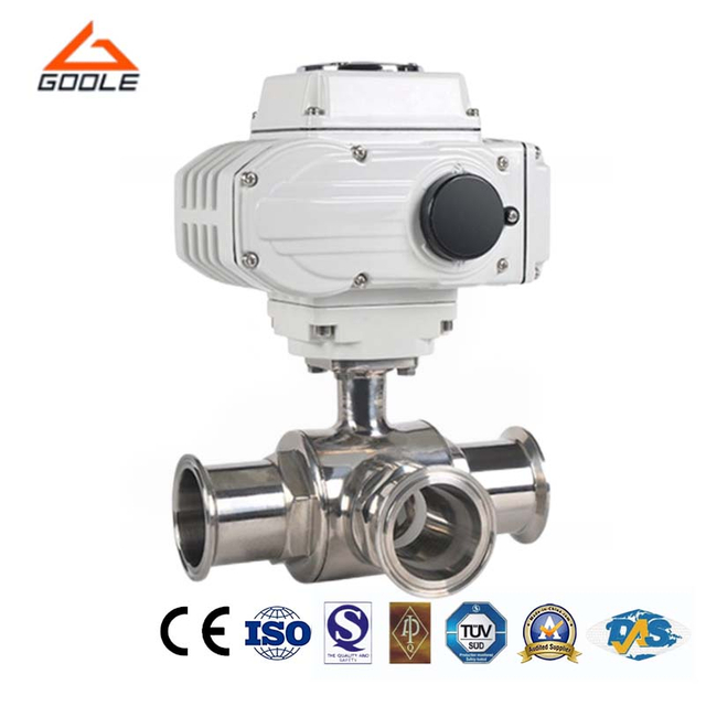 Electric Sanitary Three Way Ball Valve