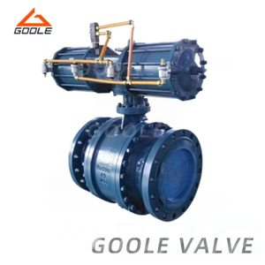 Pneumatic Actuated 3 Pieces Cast Steel Trunnion Mounted Ball Valve