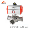 Pneumatic Sanitary 3-Way Ball Valve
