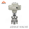 Motorized /Electric Flanged Ends Metal Seated V Port Segment Control Ball Valve