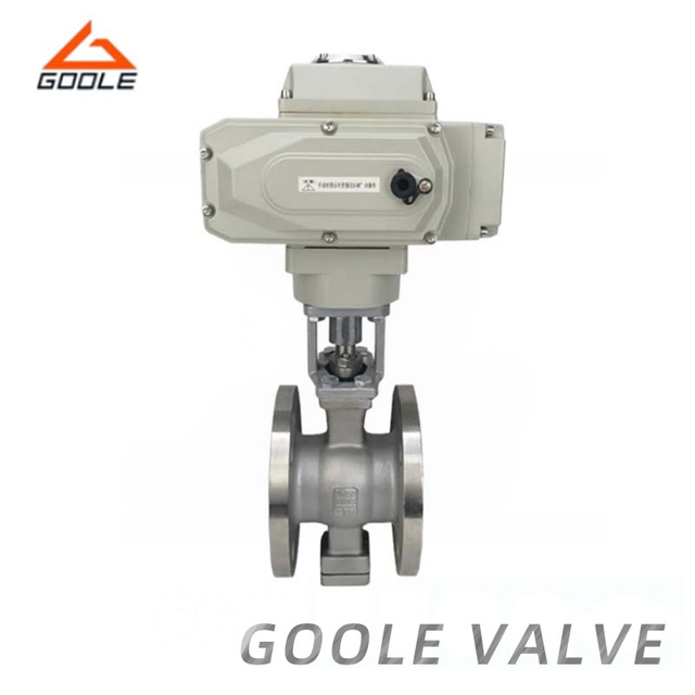 Electric Wafer Type Soft Seated V Port Segment Control Ball Valve