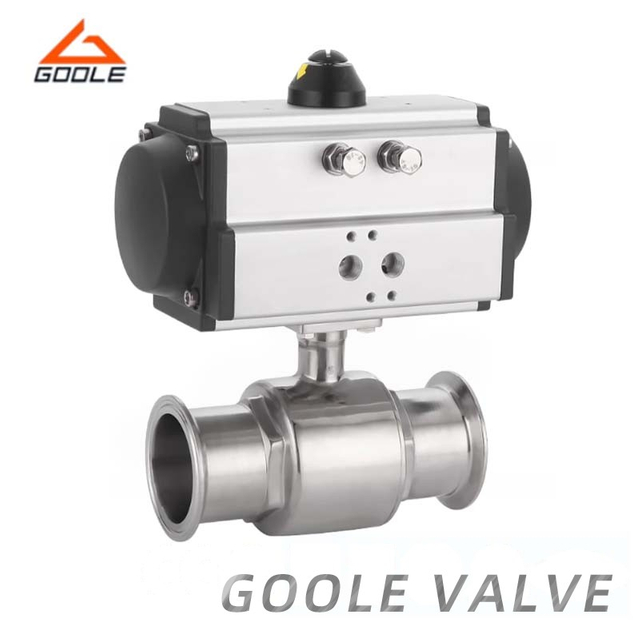 Pneumatic One Piece Sanitary Quick Installation Ball Valve
