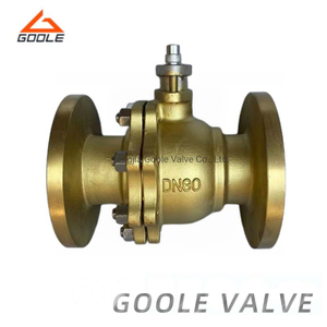 Brass/Bronze 2PCS Flanged Side Entry Floating Ball Valve