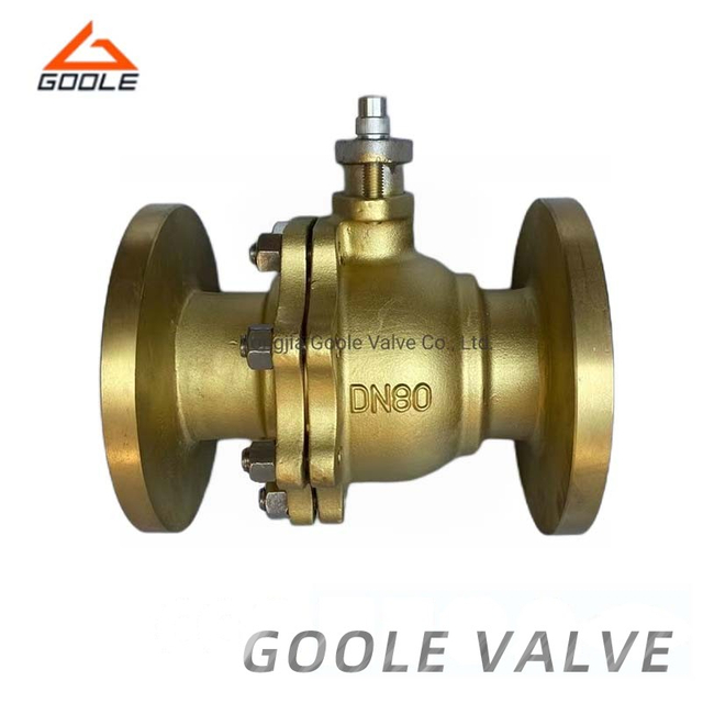 Bronze 2PCS Flanged Side Entry Floating Ball Valve