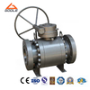 3 PCS Forged Steel Gear Operated Actuated Ball Valve