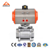 Pneumatic 3 PCS Metaled Seated Threaded Ball Valve