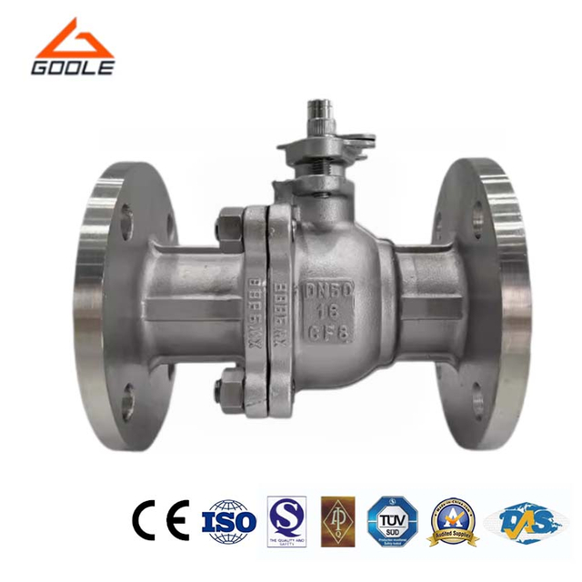 2 PCS Stainless Steel Flanged Floating Ball Valve