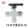 Stainless Steel 3 Way Sleeve Type Instrument Ball Valve