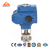 Electric Actuated Threaded High Pressure Square Body Three-Way Ball Valve 