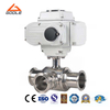 Electric Sanitary Quick Installation Three-Way Ball Valve