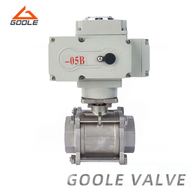Electric Three Pieces Threaded Ball Valve