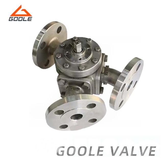 Forged Steel Metal Seated Y Port Three Way Ball Valve
