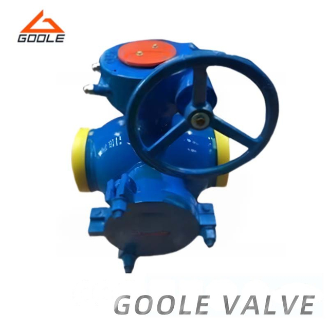 Gear Operated Fully Welded Strainer Ball Valve with Lock