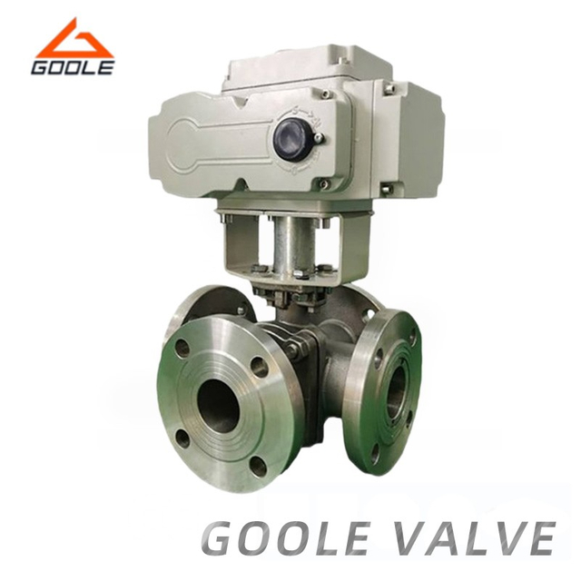 Electric Forged Stainless Steel Four Way Floating Ball Valve