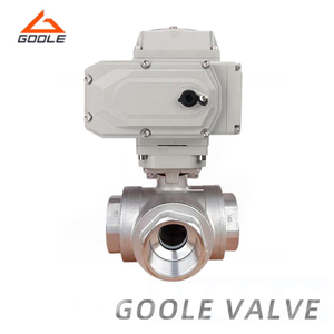 Electric Stainless Steel 1000wog Threaded Three Way Ball Valve