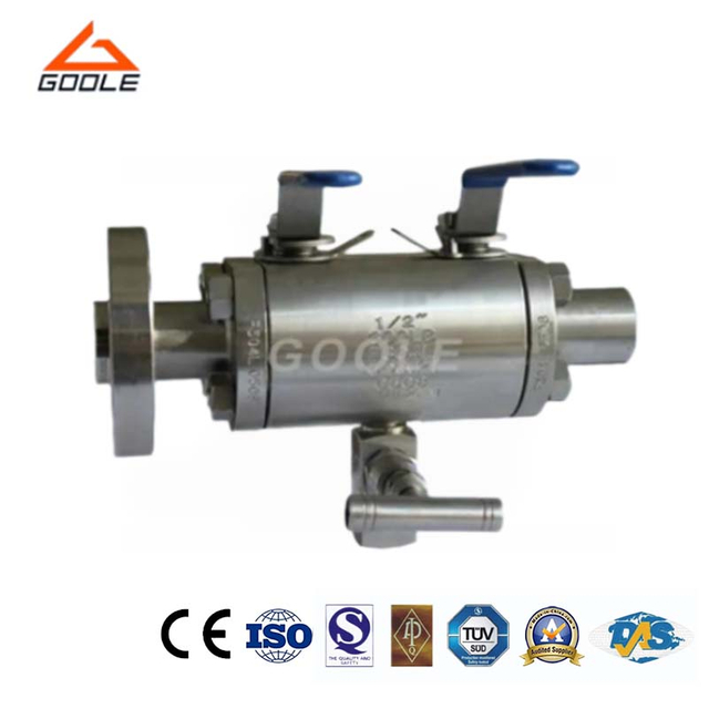 3-PC Trunnion Mounted Ball Valve Thread & Flange Injection Dbb Ball Valve