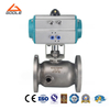 Pneumatic 1 Piece Integrated Body Flanged Insulation Jacketed Ball Valve