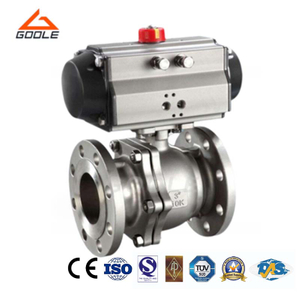 Pneumatic Actuated Cast Steel Flanged Trunnion Ball Valve